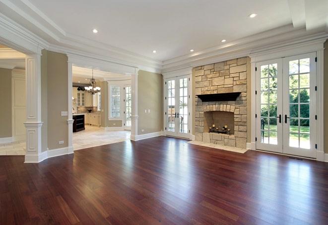 engineered walnut hardwood floors in a luxury home